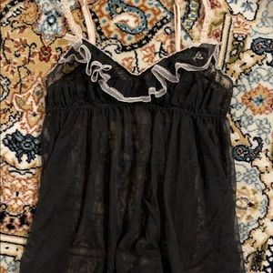 Victoria’s Secret Black Mesh Babydoll Lingerie